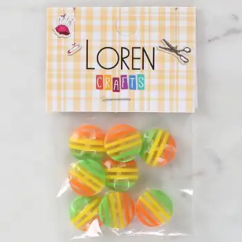 Loren Crafts 8li Desenli Düğme - 1083