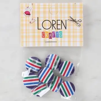 Loren Crafts 8li Desenli Düğme - 1084