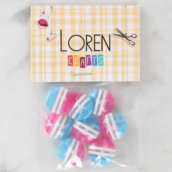Loren Crafts 8li Desenli Düğme - 1093