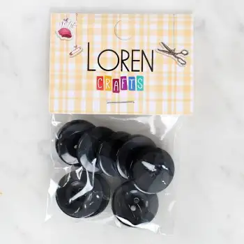 Loren Crafts 8li Düğme Gri - 1129