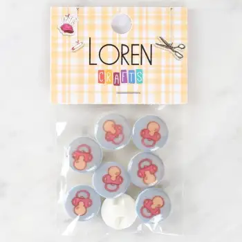 Loren Crafts 8li Emzik Düğme - 1010