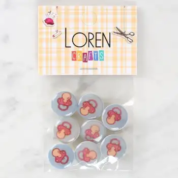 Loren Crafts 8li Emzik Düğme - 1013