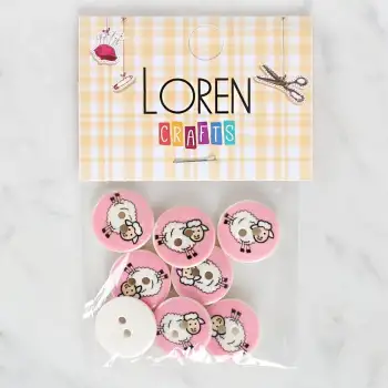 Loren Crafts 8li Koyun Düğme - 1169