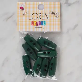 Loren Crafts yeşil 8 li çoban düğmesi - 64