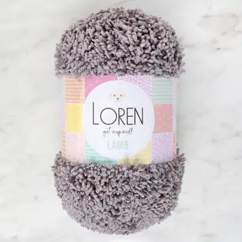 Loren Lamb Gri El Örgü İpi - R025
