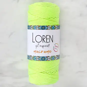 Loren Macrame Neon Sarı El Örgü İpi - L114