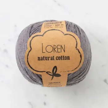 Loren Natural Cotton Antrasit El Örgü İpi - R082 - 33899
