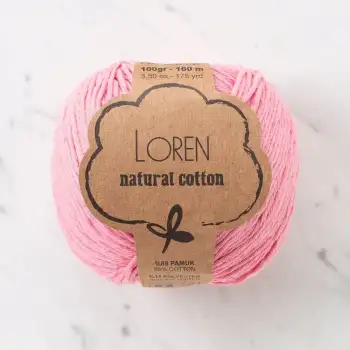 Loren Natural Cotton Pudra Pembesi El Örgü İpi - R100 - 33906
