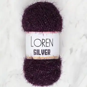 Loren Silver Patlıcan Moru El Örgü İpi - RS0109 - 34082
