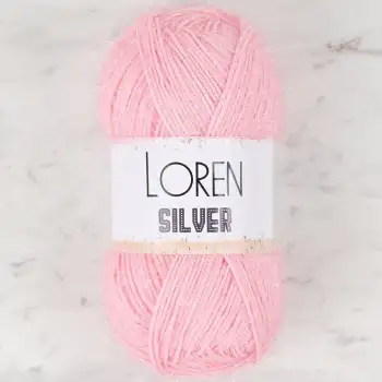 Loren Silver Toz Pembe El Örgü İpi - RS0013 - 34074