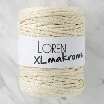 Loren XL Makrome Bej El Örgü İpi - R007 - 33702