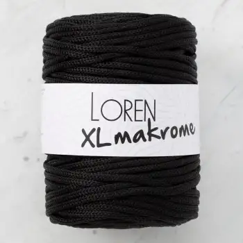 Loren XL Makrome Siyah El Örgü İpi - R004 - 33720