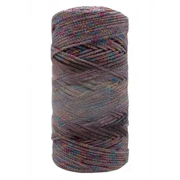 Makrome İpi 3mm Polyester Gri Simli