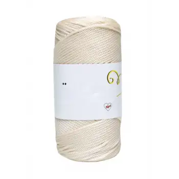 Makrome İpi 3mm Polyester  Krem