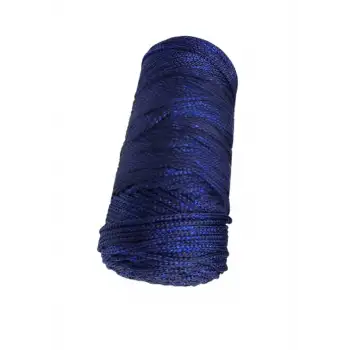 Makrome İpi 3mm Polyester Lacivert Simli