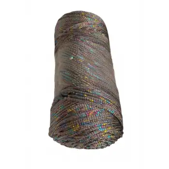 Makrome İpi 3mm  Polyester Vizon Simli
