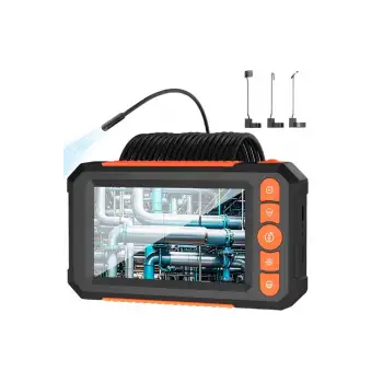 Monitörlü Çift Kameralı 10 Mt Sert Kablo Yılan Endoskop Kamera 8 Mm 4.3 Inc