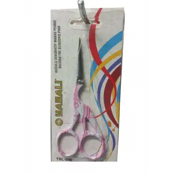 Nakış Makası Kuğulu Dekoratif Makas Pembe YBL-046 Model 8