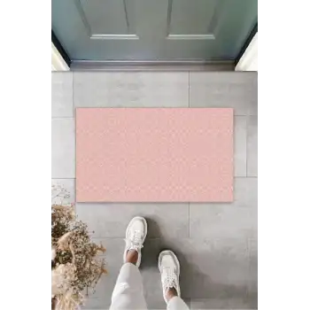 Pempe Kapı Önü Paspası Kare Motif Desen  K-3210