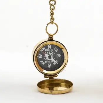 Pirinç Pusula Anahtarlık 2198a