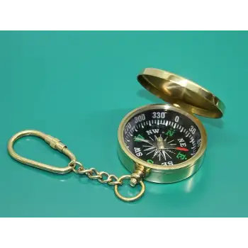 Pirinç Pusula Anahtarlık 2505