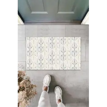 Pudra Kapı Önü Paspası Modern Desen  K-3243