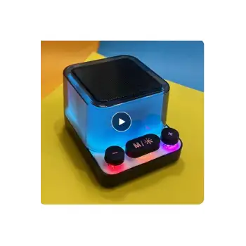 Rgb Işıklı Z6 Mini Ses Bombası Radyolu Usb Sd Girişli Yeni Şeffaf Klavye Tuşlu Hoparlör