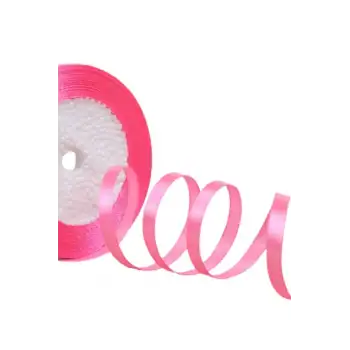 Saten Kurdele 6 mm Şeker Pembe 1 Metre