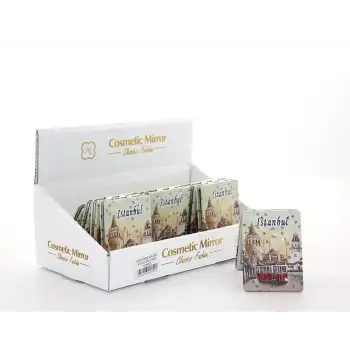 Taşlı İstanbul Tasarımı El Aynası İnce Alk2622