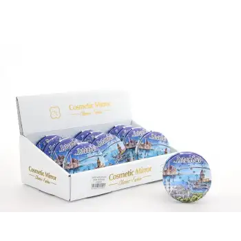 Taşlı İstanbul Tasarımı El Aynası Kalın Alk2490