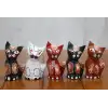 Ahşap 5li Kedi Seti Polos:9