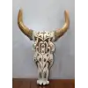 Ahşap Duvara Asmalı Bufalo Kafası Galıleo-7