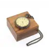 Ahşap Kutulu Pirinç Köstekli Saat 16156