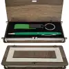 Ahşap Kutulu Yeşil Anahtarlık Ve Kalem Set