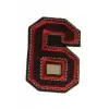 Aplike Ütü İle Yapışan 6  Rakamı  Arma 4x5 cm