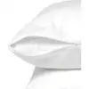Beyaz fermuarlı yastık mitili, yastık kılıfı