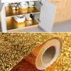 New 10 Metre Kendinden Yapışkanlı Silinebilir Mutfak Tezgah Üstü Sticker Folyo Gold Renk