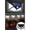 New 100 Ledli 3 Farklı Aydınlatma Ayarlı Solar Güneş Enerjili Hareket Sensörlü Bahçe Duvar Lambası