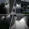 New 100 Ledli 3 Farklı Aydınlatma Ayarlı Solar Güneş Enerjili Hareket Sensörlü Bahçe Duvar Lambası