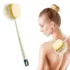 New 2si 1 Arada Çift Taraflı Uzun Saplı Fırçalı Banyo Vücut Sırt Fırçası Banyo Lifi