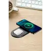 New 2si 1arada Kablosuz Saat,Kulaklık ve Telefon Hızlı Şarj Etme Aparatı