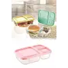 New 3 Bölmeli Sefer Tası Pratik Kolay Gıda Diyet Saklama Erzak Kabı