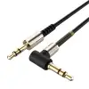 New  3.5mm AUX Kablosu Jak Erkek Erkek L Tipi 1 Metre Ses Aktarım Kablosu