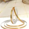 New 50 Metre Fayans Arası Şerit Dekoratif Yapışkan Renkli Dekor Su Geçirmez Sızdırmaz Altın Bant