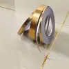 New 50 Metre Fayans Arası Şerit Dekoratif Yapışkan Renkli Dekor Su Geçirmez Sızdırmaz Altın Bant