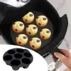 New 7 Gözlü Silikon Çok Amaçlı Airfryer Muffin Cupcake Kek ve Çörek Pişirme Kalıbı