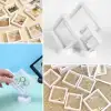 New 7x7 cm Standlı 3D Takı Ziynet Hatıra Koleksiyon Saklama Kutusu Şeffaf Film Çerçevesi