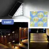 New 8 Adet Üçgen  Güneş Enerjisi ile Şarj Olan Dış Mekan Solar Basamak Köşe Lambası