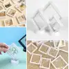 New 9x9 cm Standlı 3D Takı Ziynet Hatıra Koleksiyon Saklama Kutusu Şeffaf Film Çerçevesi