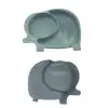 New Bebek ve Çocuk için Sevimli Fil Model Desenli Yemek Bebek Mama Kabı Bölmeli Tabak